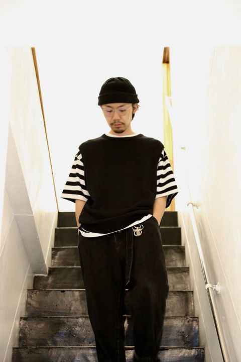 Graphpaper Border S/S Pocket Tee Style.2020.5.18.
