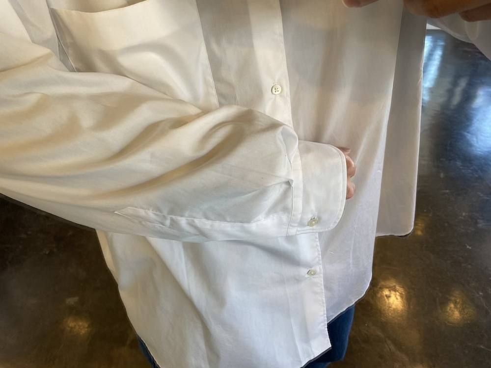 Graphpaper Broad L/S Oversized Band Collar Shirt"WHITE"Style.2020.5.2.