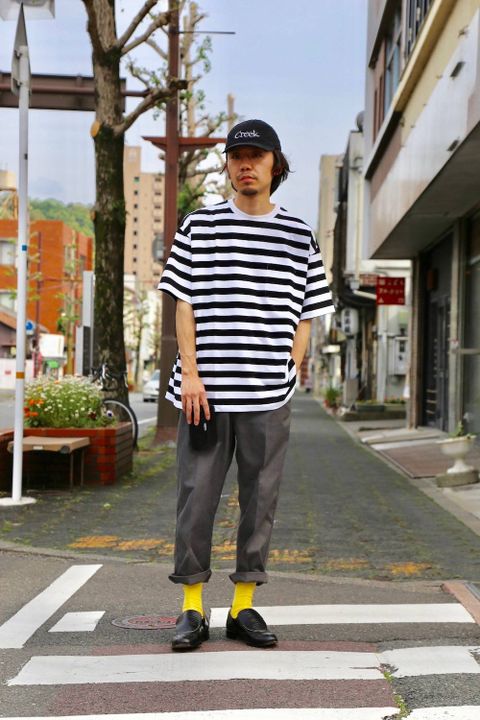 Graphpaper Border S/S Pocket Tee Style.2020.5.17.