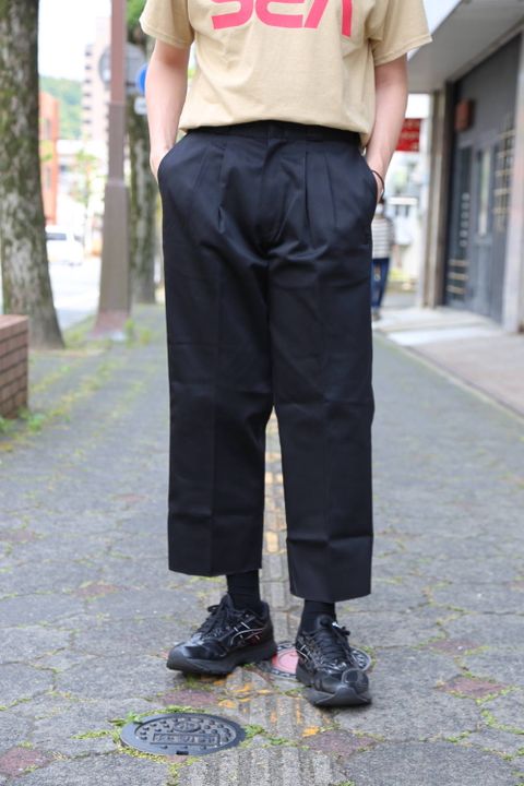 WIND AND SEA WDS x DICKIES 2TUCK TROUSERS (WDS-20S2-PT-03) ''BLACK''style.2020.5.29.