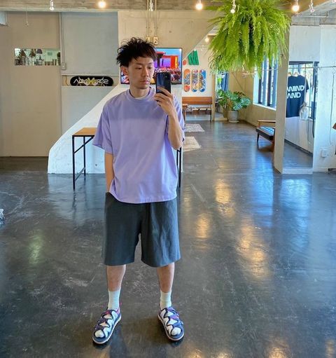 Dulcamara アシンメトリーショートスリーブT"ラベンダー"Style.2020.5.29.