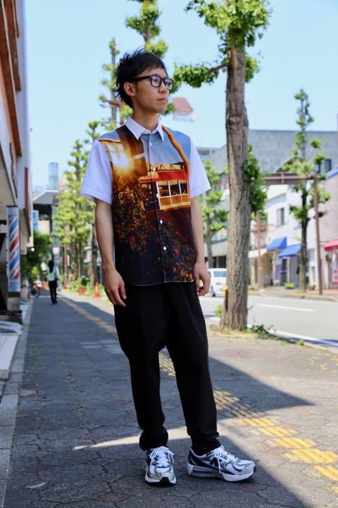 COMME des GARCONS HOMME 綿ブロード製品プリントシャツStyle.2020.6.8.