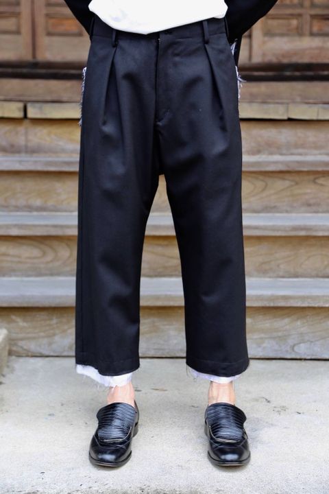 sulvam Gabardine classic Set up"BLK"Style.2020.6.21.