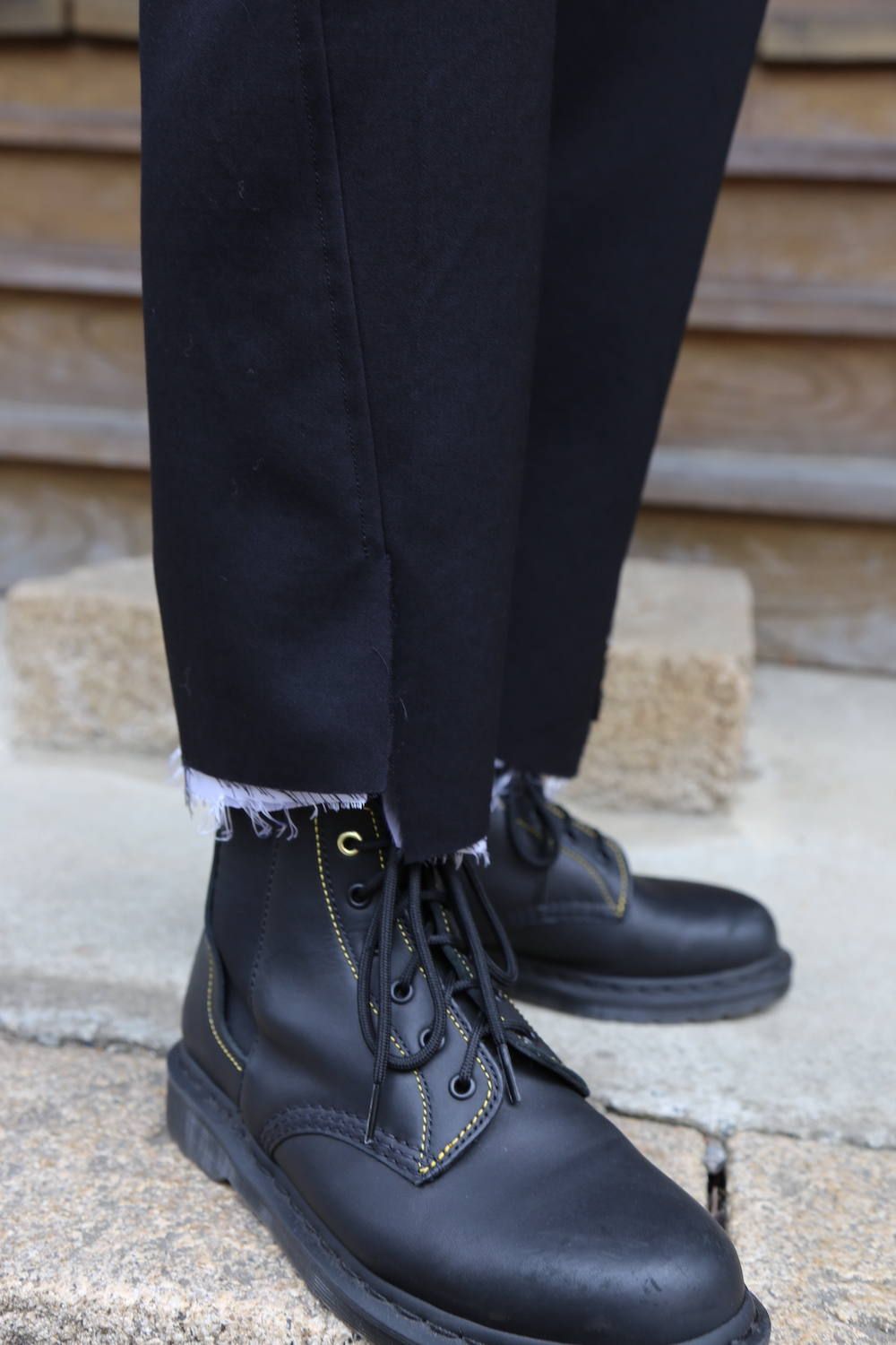 sulvam 2020AW Gabardine classic slim pants & Gabardine classic short jacket "BLACK" style.2020.6.21.