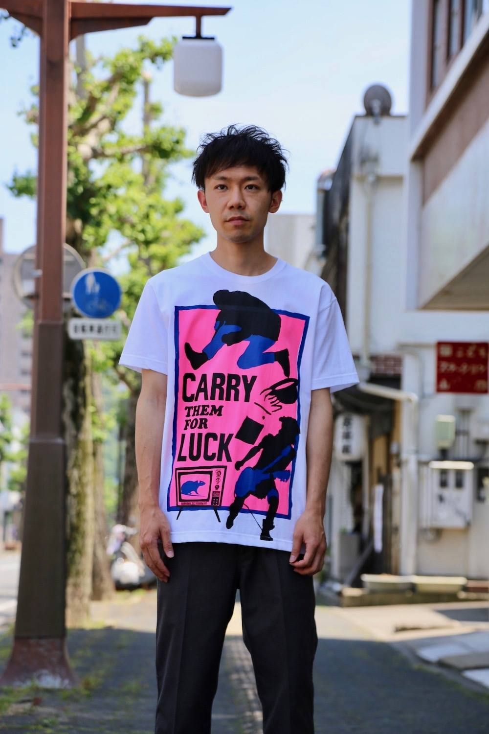 POGGYTHEMAN POGGYTHEMAN HAND-PRINTED T-SHIRTS Style.2020.6.8.