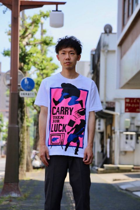 POGGYTHEMAN POGGYTHEMAN HAND-PRINTED T-SHIRTS Style.2020.6.8.