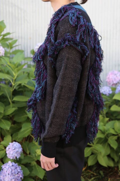 KIDILL 2020 A/W Collection Destroy Argyle Tartan Pullover Knit style.2020.6.26.