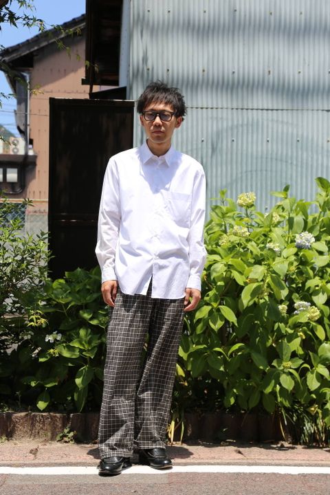 Graphpaper Broad Regular-Collar Shirts"WHITE"Style.2020.6.9.