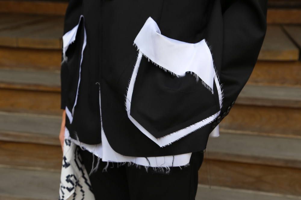 sulvam 2020AW Gabardine classic slim pants & Gabardine classic short jacket "BLACK" style.2020.6.21.