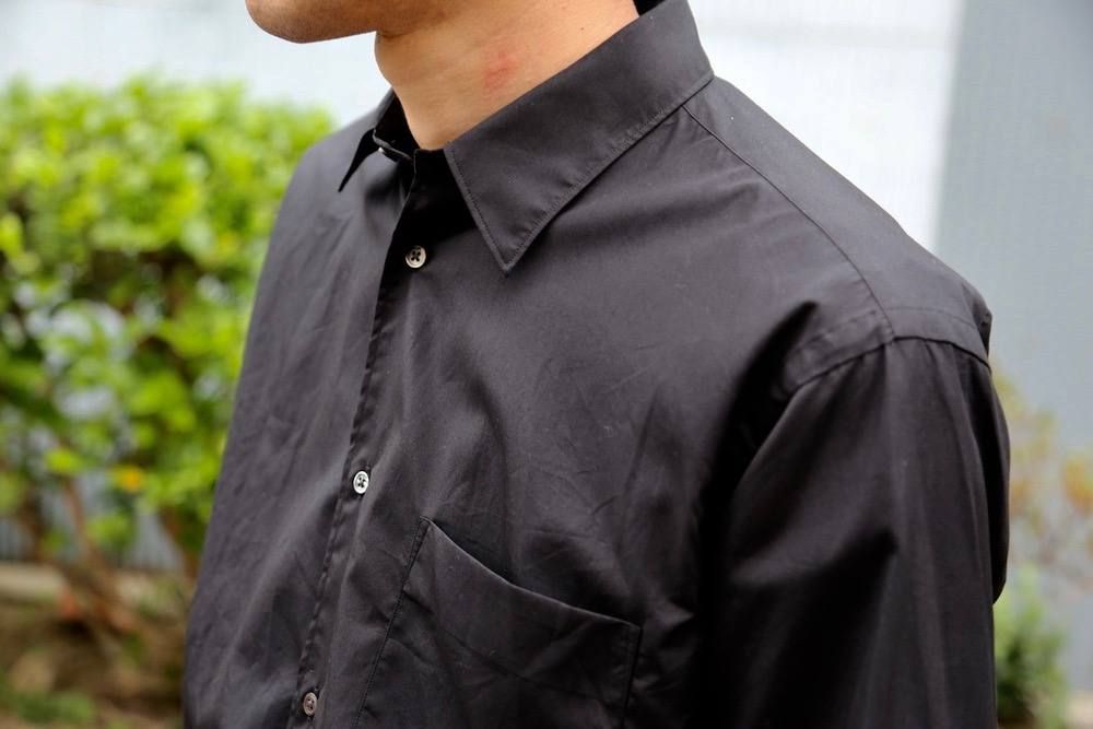 Graphpaper Broad L/S Regular Collar Shirts"BLACK"Style.2020.6.6.