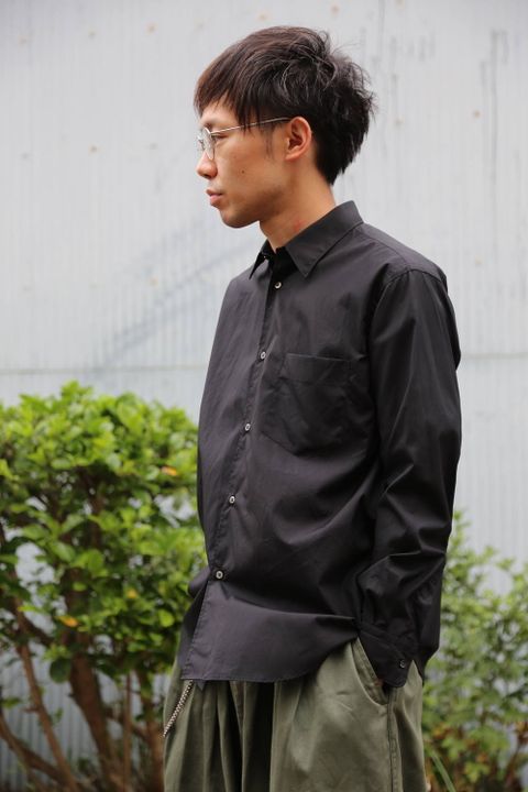 Graphpaper Broad L/S Regular Collar Shirts"BLACK"Style.2020.6.6.
