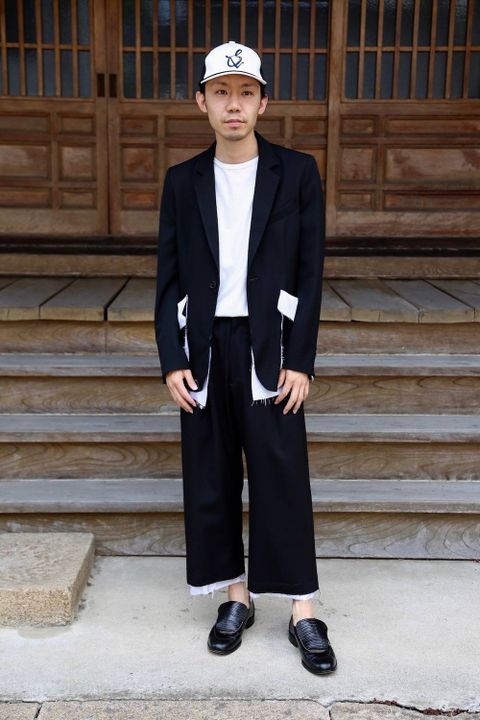 sulvam Gabardine classic Set up"BLK"Style.2020.6.21.