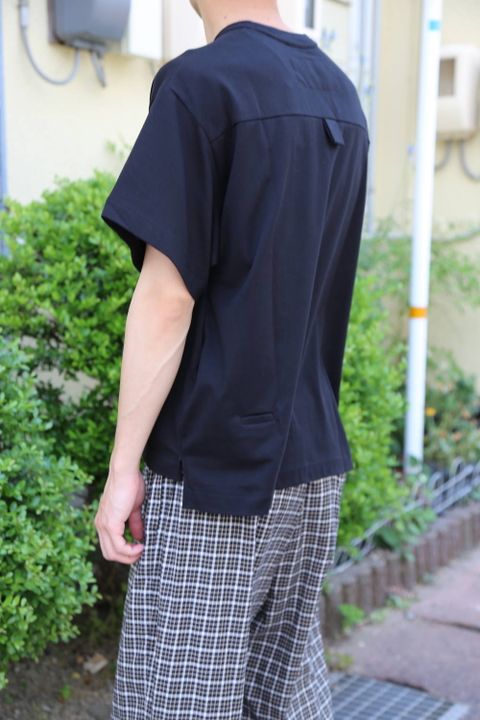 Dulcamara アシンメトリーショートスリーブT"BLACK"Style.2020.6.9.