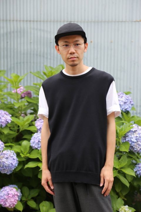 Graphpaper Suvin Vest"BLACK"Style.2020.6.29.