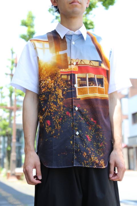 COMME des GARCONS HOMME 綿ブロード製品プリントシャツStyle.2020.6.8.