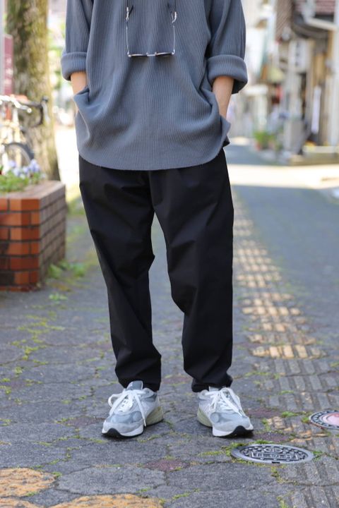 Graphpaper Stretch Typewriter Cook Pants"BLACK" Style.2020.6.2.
