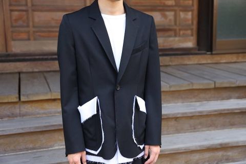 sulvam Gabardine classic Set up"BLK"Style.2020.6.21.