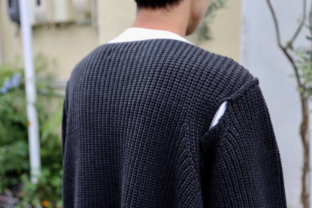 sulvam Slit over knit"CHARCOAL"Style.2020.6.27.
