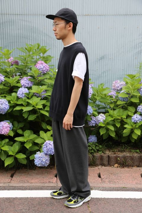 Graphpaper Suvin Vest"BLACK"Style.2020.6.29.