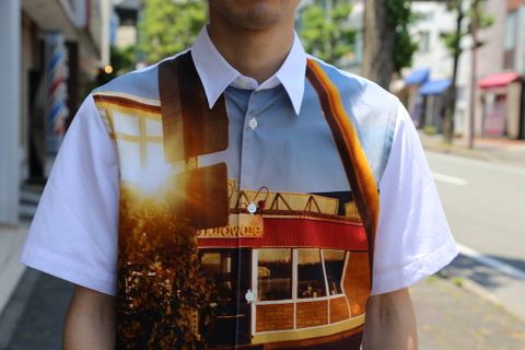 COMME des GARCONS HOMME 綿ブロード製品プリントシャツStyle.2020.6.8.
