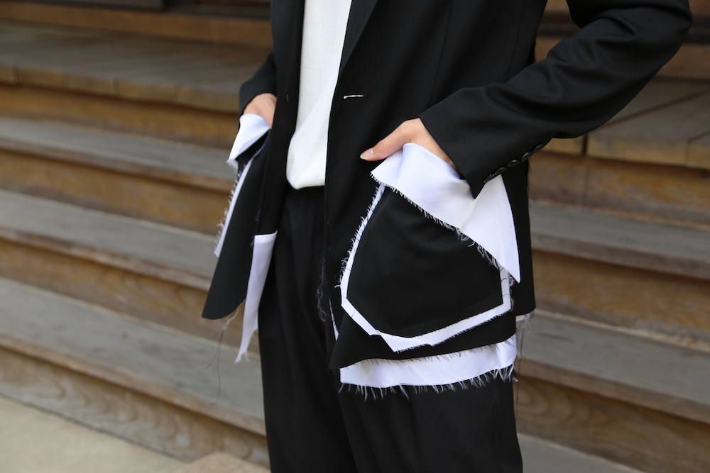 sulvam Gabardine classic Set up"BLK"Style.2020.6.21.