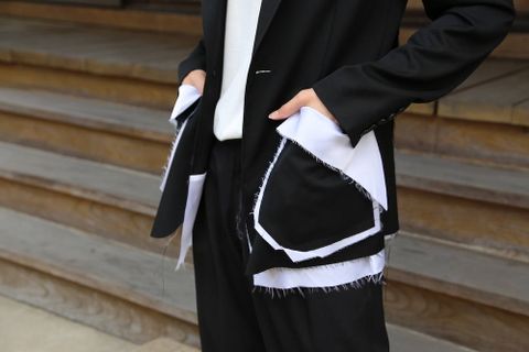 sulvam Gabardine classic Set up"BLK"Style.2020.6.21.