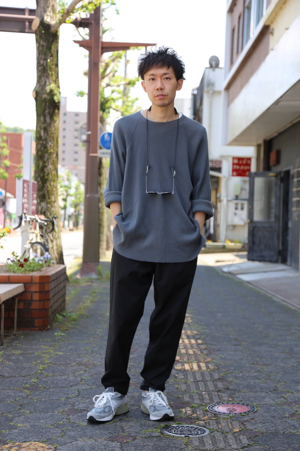 Graphpaper Stretch Typewriter Cook Pants"BLACK" Style..6.2