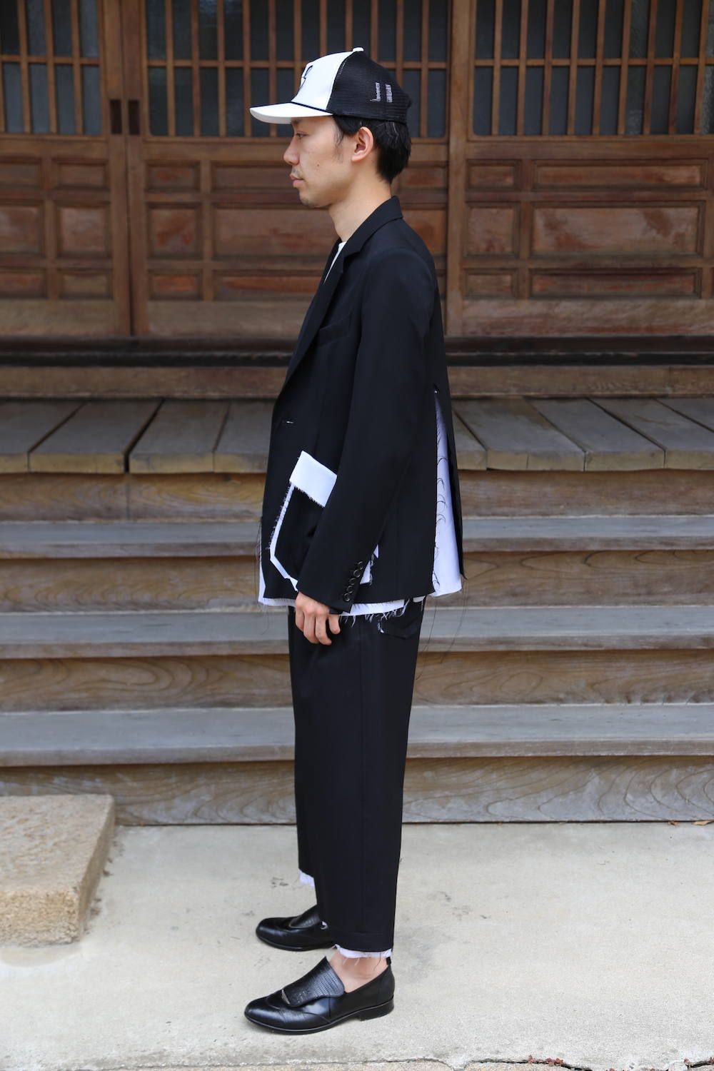 sulvam Gabardine classic Set up"BLK"Style.2020.6.21.