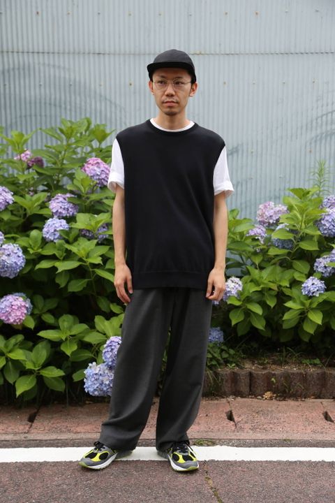 Graphpaper Suvin Vest"BLACK"Style.2020.6.29.