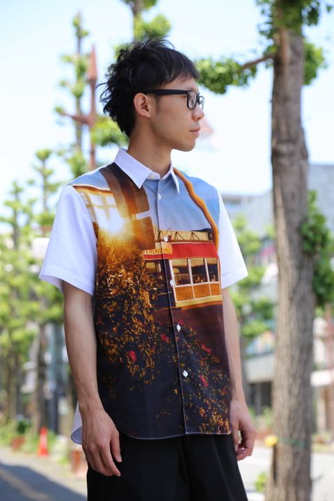 COMME des GARCONS HOMME 綿ブロード製品プリントシャツStyle.2020.6.8.