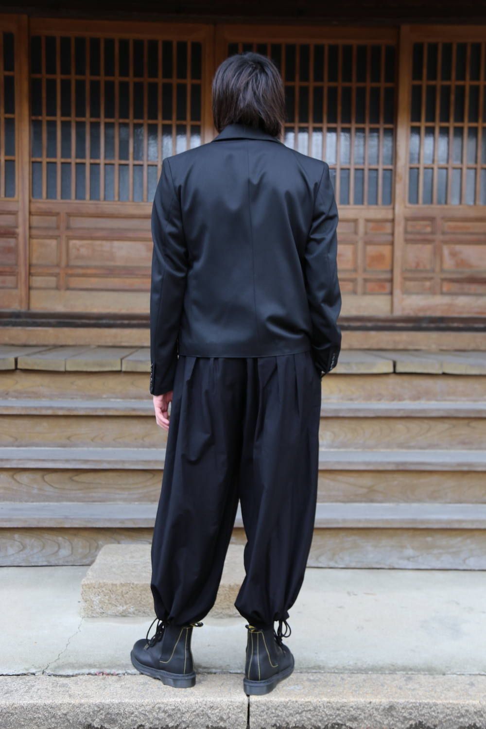 sulvam 2020AW Gabardine double jacket"BLK" style.2020.6.21.