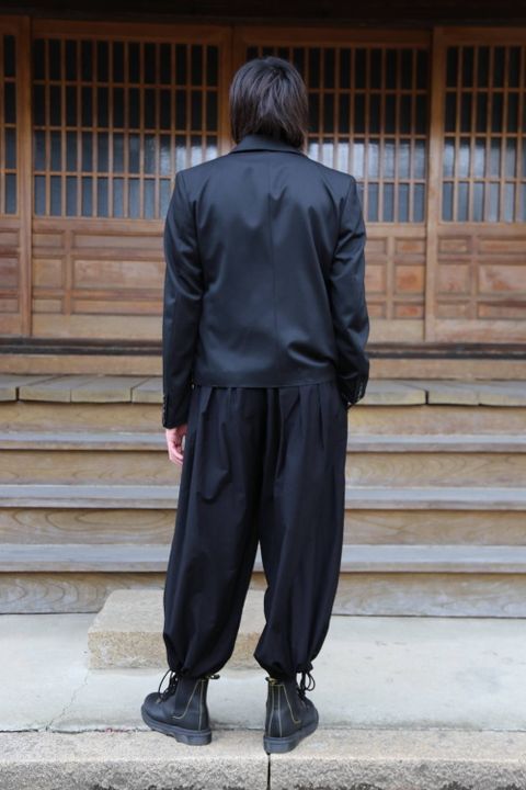 sulvam 2020AW Gabardine double jacket"BLK" style.2020.6.21.
