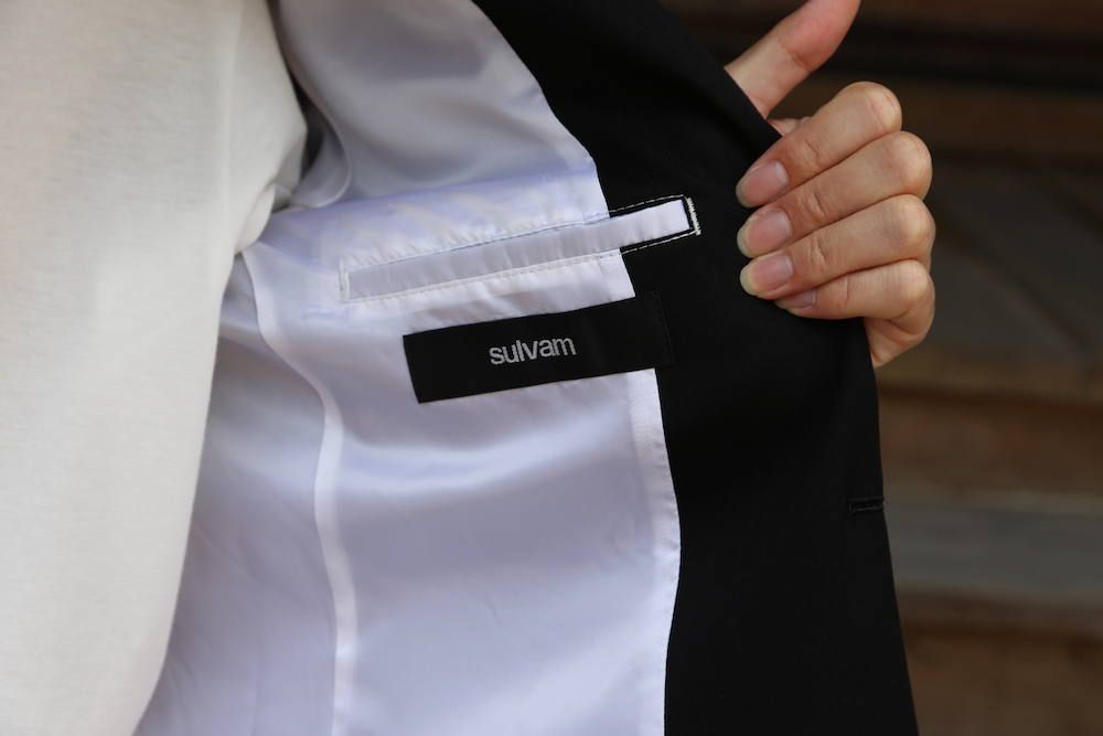 sulvam Gabardine classic Set up"BLK"Style.2020.6.21.