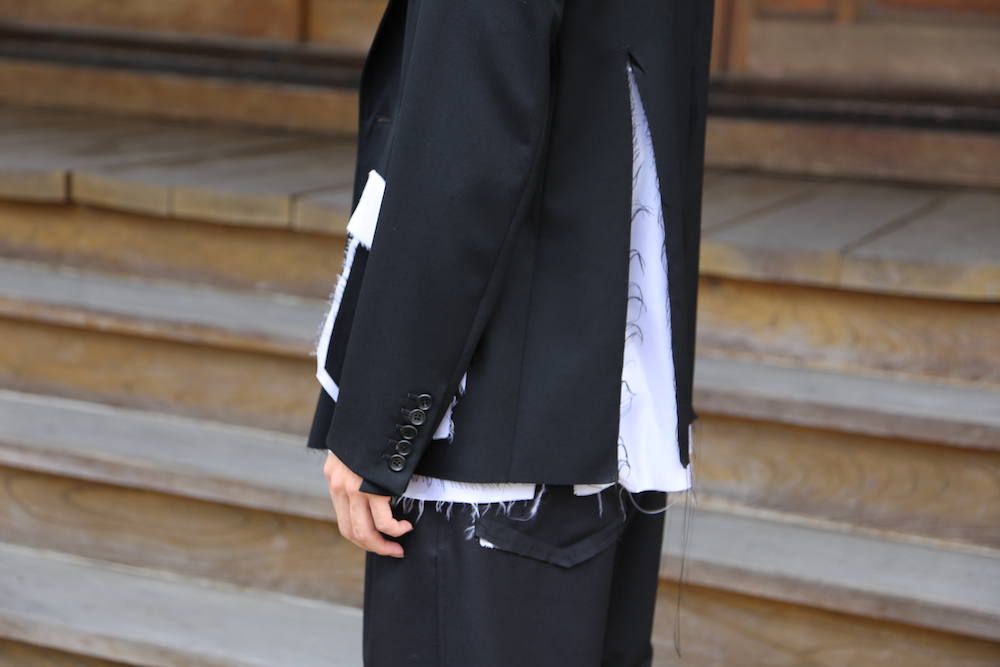 sulvam Gabardine classic Set up"BLK"Style.2020.6.21.