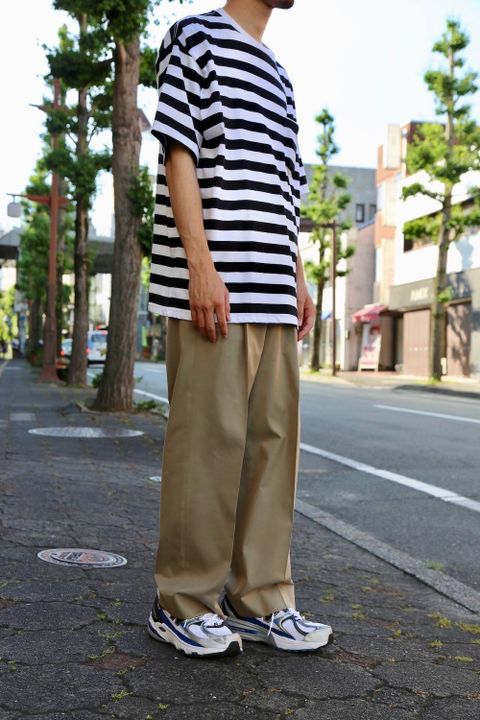 YOKE 1TUCK EASY TAPERED PANTS"KHAKI" Style.2020.6.15.