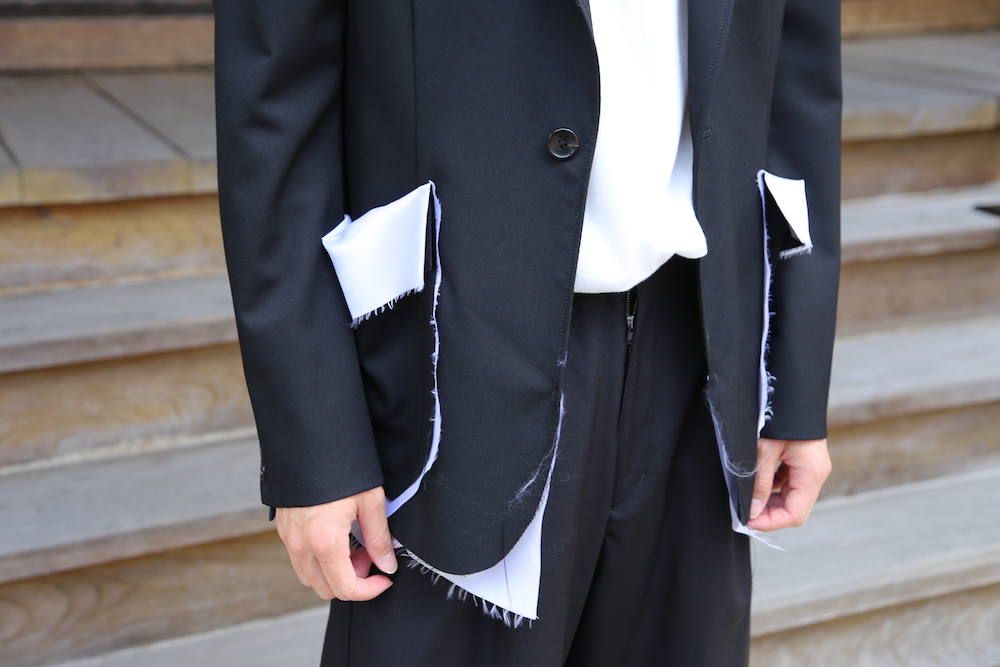 sulvam Gabardine classic Set up"BLK"Style.2020.6.21.
