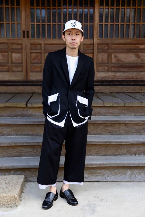 sulvam Gabardine classic Set up"BLK"Style.2020.6.21.