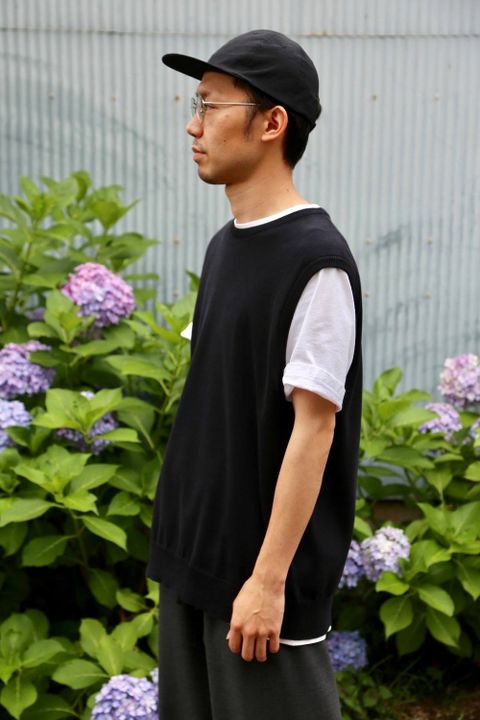 Graphpaper Suvin Vest"BLACK"Style.2020.6.29.