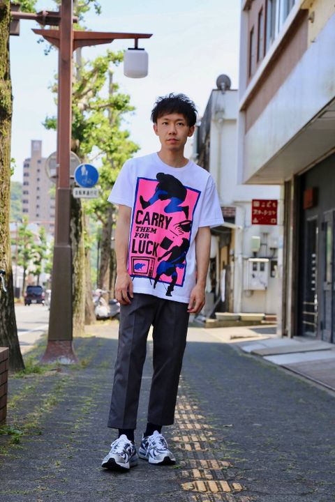 POGGYTHEMAN POGGYTHEMAN HAND-PRINTED T-SHIRTS Style.2020.6.8.