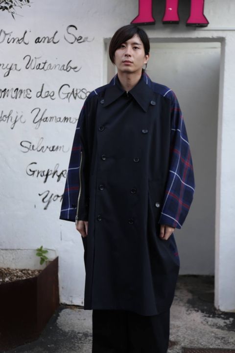 KIDILL 2020AW Trench Coat(KL447) "Navy×Blue Tartan" style.2020.6.21.