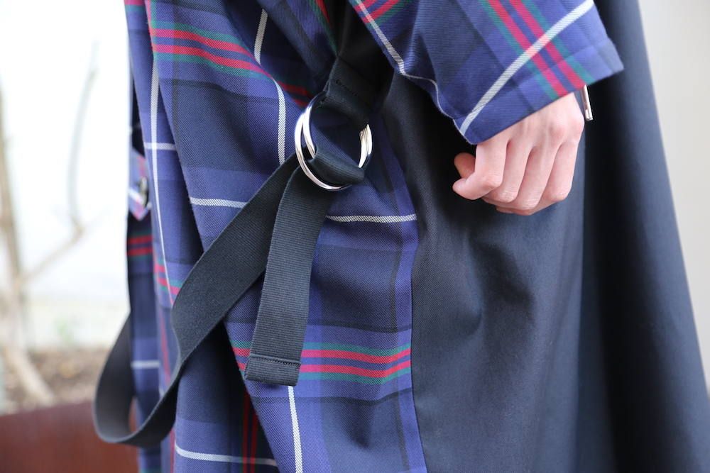 KIDILL 2020AW Trench Coat(KL447) "Navy×Blue Tartan" style.2020.6.21.