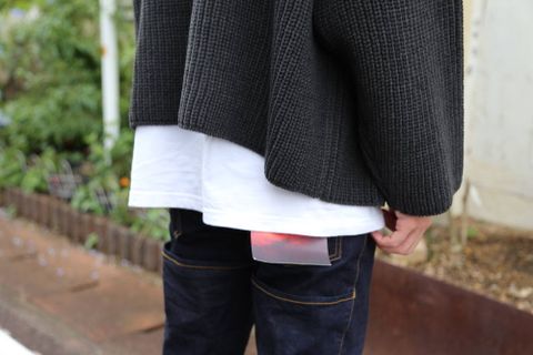 sulvam Slit over knit"CHARCOAL"Style.2020.6.27.