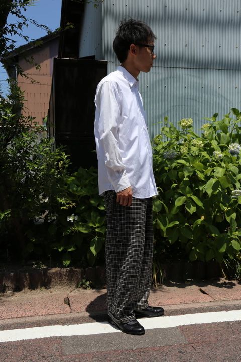 Graphpaper Broad Regular-Collar Shirts"WHITE"Style.2020.6.9.