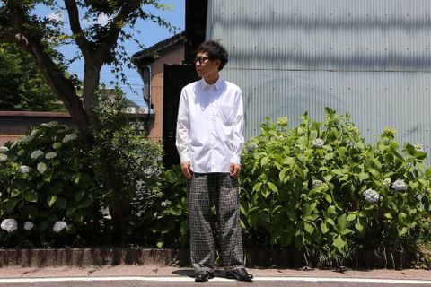 Graphpaper Broad Regular-Collar Shirts"WHITE"Style.2020.6.9.