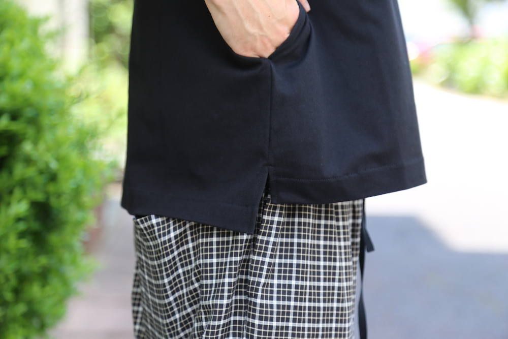 Dulcamara アシンメトリーショートスリーブT"BLACK"Style.2020.6.9.