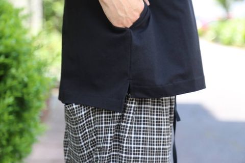 Dulcamara アシンメトリーショートスリーブT"BLACK"Style.2020.6.9.