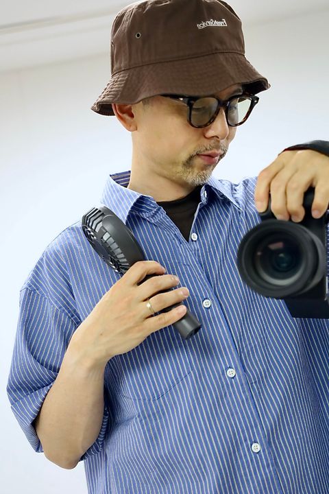 FreshService 26SS HRAFTeX® S/S STRIPE SHIRT"BLUE STRIPE"スタイル