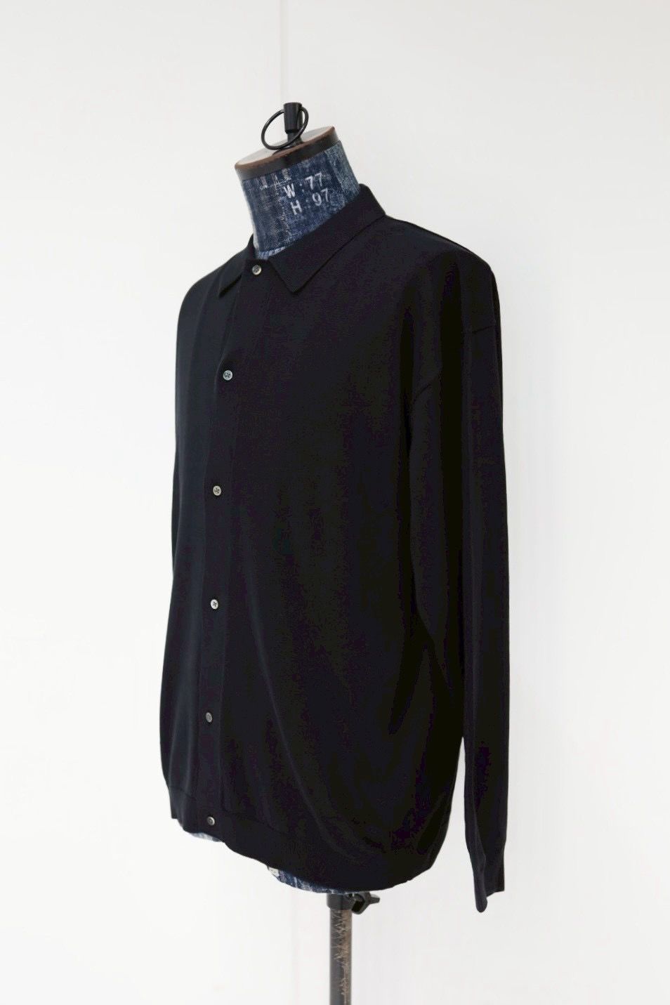 グラフペーパー26SS Suvin High Gauge Knit Oversized L/S Shirts (GU261-80263B)BLACK☆1月17日(土)発売！