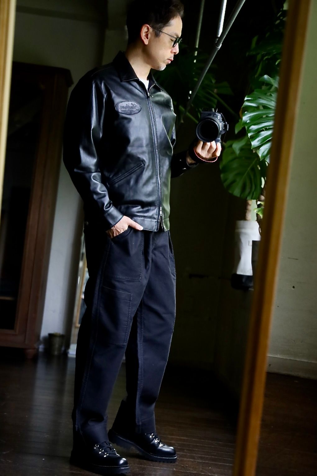 LASTMAN 24AW ラストマン大久保篤志 LEATHER DRIZZLER JACKETスタイル2024.10.25.