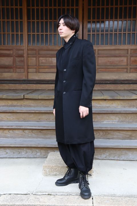 Yohji Yamamoto タキシードドクタージャケット"W-ロングJKTプリントB"style.2020.8.9.